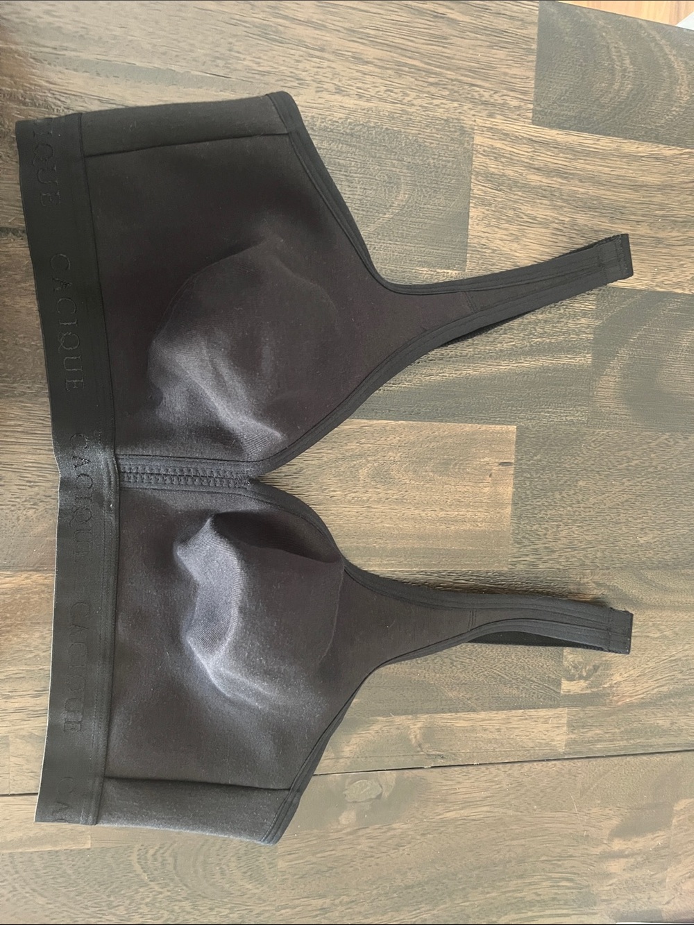 Cacique 38D 38 D Black Wireless Unlined Full Coverage No Wire Bra